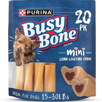 Purina Busy Made in USA Facilities Small Breed Dog Bones, Mini - 20 ct. Pouch