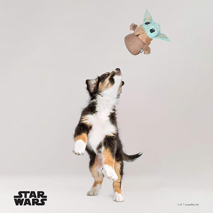 Star Wars Mandalorian "The Child" Plush Figure Dog Toy | 6 Inch Small Dog Toy from Star Wars the Mandalorian - Soft and Plush Dog Toys, Safe Fabric Squeaky Dog Toy for All Dogs