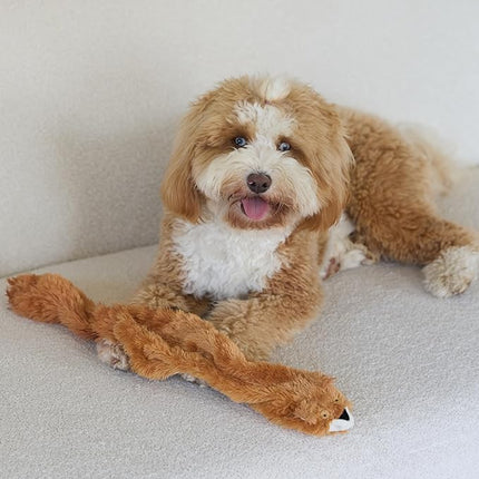 SPOT Skinneeez Squirrel 23-Inch Stuffing-Free Plush Dog Toy – Realistic Design with 2 Squeakers – Durable, Soft Polyester for Medium & Large Dogs – Tug, Fetch & Shake Play – for Moderate Chewers