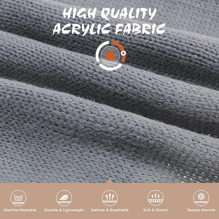 BINGPET Dog Sweater, Turtleneck Classic Knit Dog Sweaters for Small Medium Large Dogs with Leash Hole, Pet Winter Clothes Warm Sweatshirts Outfits for Doggie and Cats Grey(Medium)