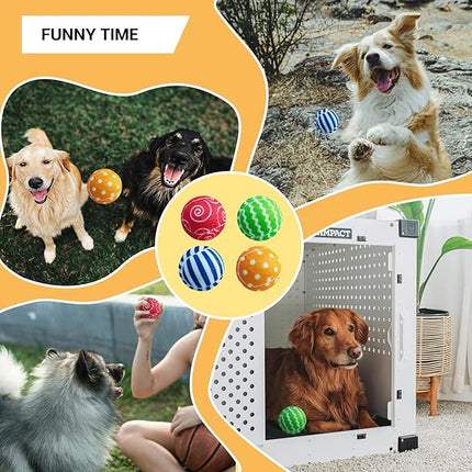 AMA SPORT Squeaky Tennis Balls for Dogs 12 Pack 2.5" Squeaky Tennis Balls for New Puppy Small Medium Dog Toys for Fetch, Exercise, Outdoor Play