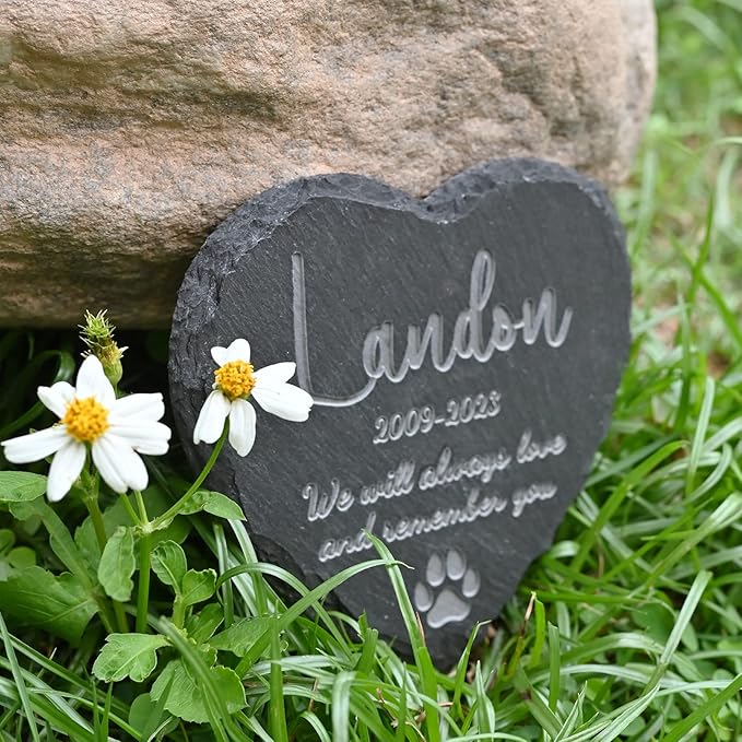 Personalized Memorial Stones, Pet Memorial Gifts, Dog Memorial Gifts for Loss of Dog, Loss of Cat Sympathy Gift, Gifts for Loss of Pet, Dog Remembrance Gift, 4''×4''/10×10cm