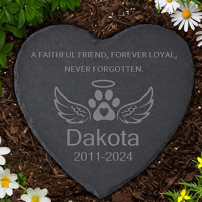 Personalized Pet Memorial Stone, Dog Memorial Gifts for Loss of Dog, Pet Loss Gifts, Pet Memorial, Loss of Dog Sympathy Gift, Dog Remembrance Gift, Pet Bereavement Gifts - Forever Loyal
