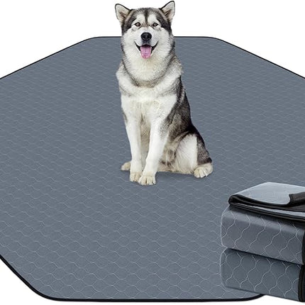 Washable Pee Pads for Dogs, 83'' Diagonal Octagon Puppy Pads, Designed for 24'' Width 8 Panels Dog Playpen, Non-Slip Whelping Pads with Super Absorbent, 2 Pack