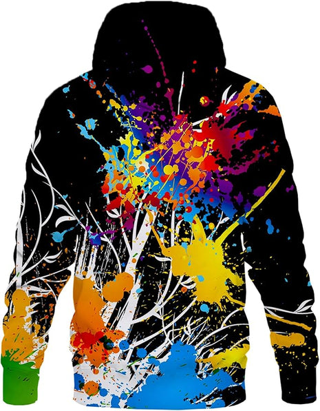 Yasswete Unisex Adults 3D Printed Fashion Hoodies for Men Women Pullover Novelty Sweatshirts with Big Pockets