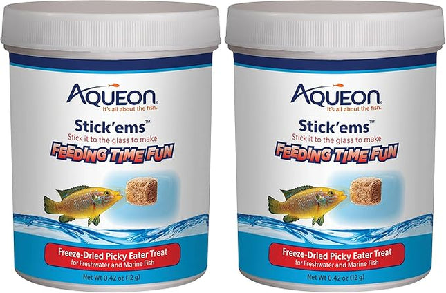 Aqueon Stick'ems Freeze-Dried Picky Eater Pet Fish Treat (Pack of 2)