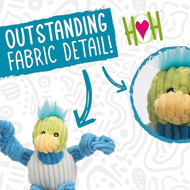 HuggleHounds Knottie Plush Dog Toy - Dog Stuffed Animal Toy, Squeaky Puppy Toys, For Small & Medium Dogs, Durable Plush to Keep Them Busy - Wee Knotties Variety Pack (6 Count)