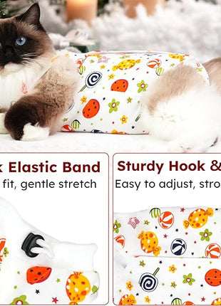Cat Recovery Suit for Spay Abdominal Wounds, Breathable Cat Onesie for Cats After Surgery Female, Kitten Surgical Recovery Suit Female Cone of Shame Alternative for Cats Anti Licking