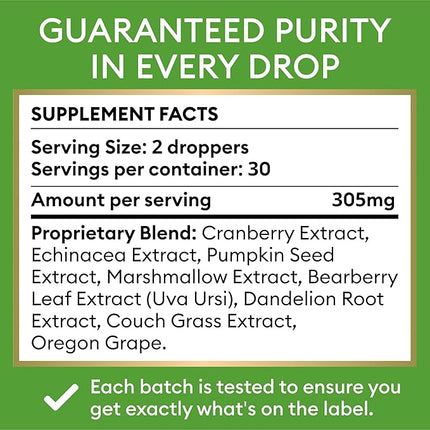 Dog UTI Treatment & Cat Urinary Tract Infection Treatment, Natural Herbal Liquid UTI Medicine, Organically Grown Cranberry Extract, Supports Urinary and Digestive Health, 2 fl oz, Made in USA