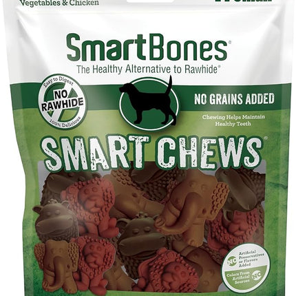 SmartBones Smart Chews, Rawhide Free Dog Chews, Treats for Dogs Made with Real Chicken and Vegetables, 14 Count Small