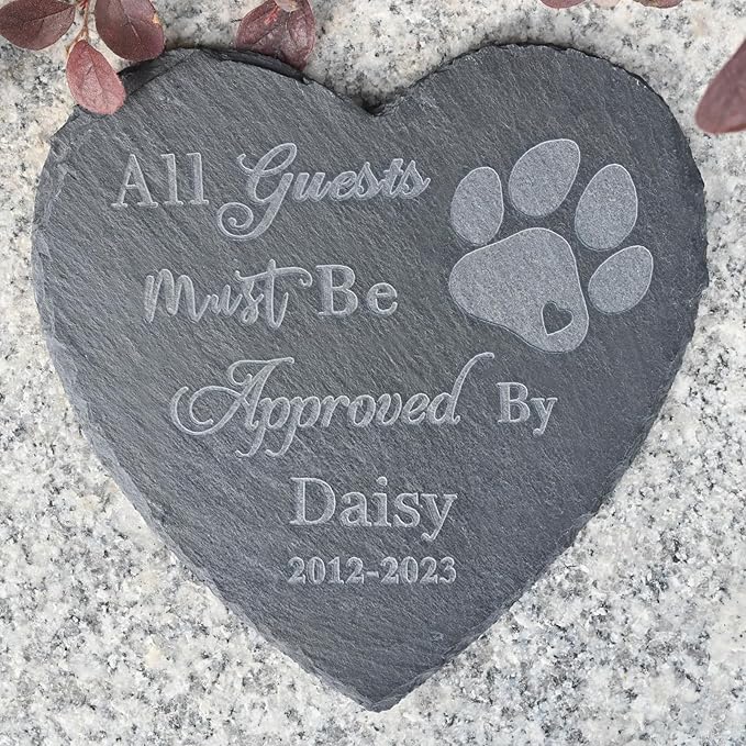 Pet Memorial Stones, Gifts, Loss of Sympathy Dog Gifts for Dog, Bereavement Grave Marker, in Memory - Style E, 6''x6''/15x15cm