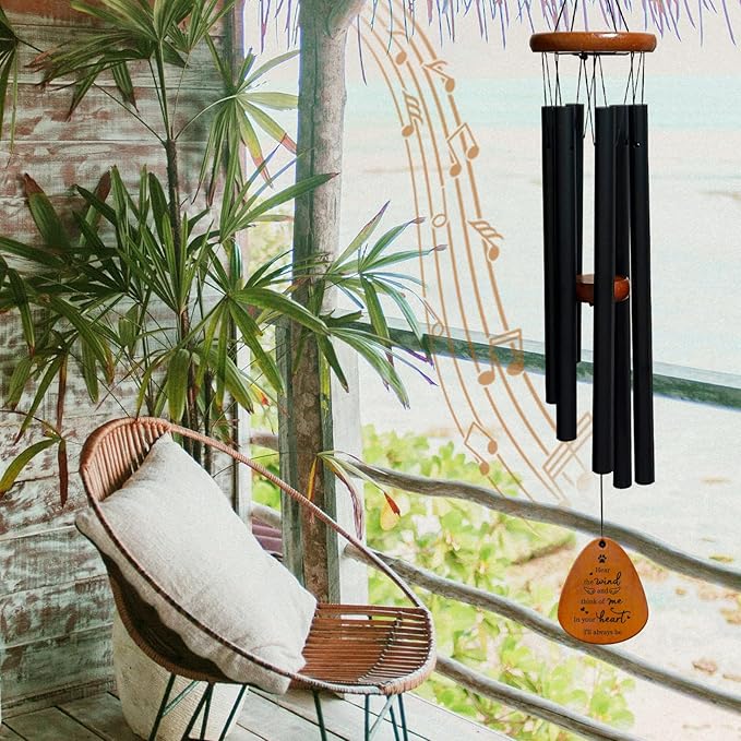 Pet Memorial Wind Chimes Dog Memorial Gifts Loss of Pet Sympathy Gift Sympathy Bereavement Gifts in Memory of Dog Cat Wind Chimes for Outside Remembrance Gift