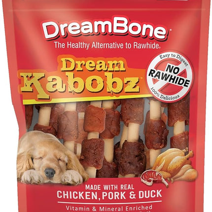 DreamBone Dream Kabobz, Rawhide Free Dog Chew Sticks Made Made with Real Chicken and Vegetables, 18 Count