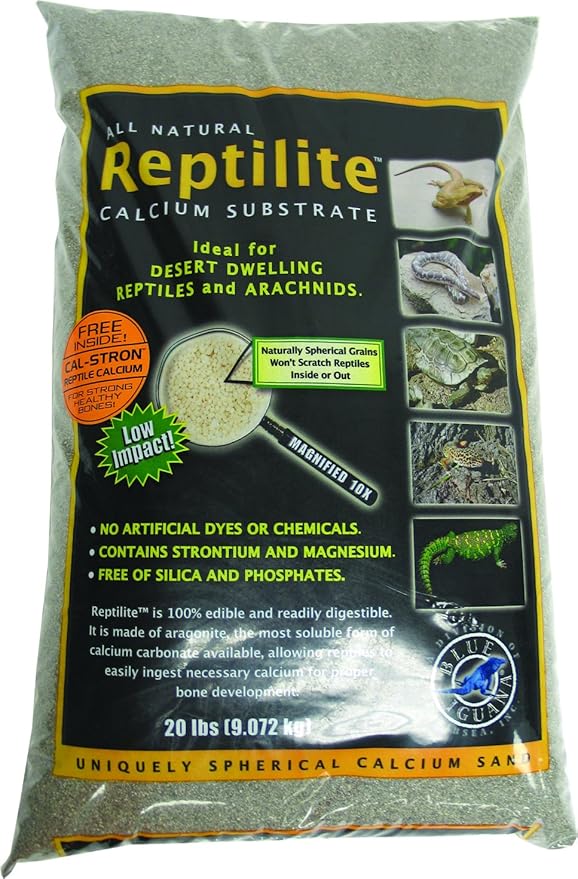 Carib Sea SCS00723 2-Pack Reptiles Calcium Substrate Sand, 20-Pound, Smokey Sands