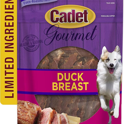Cadet Gourmet Duck Breast Dog Treats - Healthy & Natural Dog Training Treats for Small & Large Dogs - Inspected & Tested in USA (3 oz.)