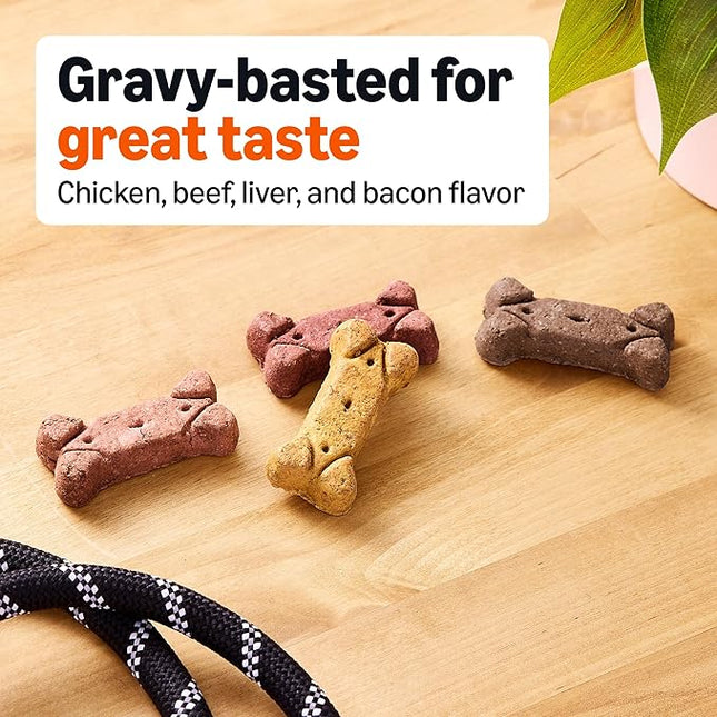 Amazon Basics Crunchy Dog Biscuits Gravy Basted Flavor Dog Treats 5 lb. Box
