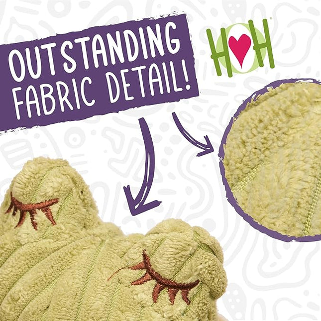 HuggleHounds Knottie Plush Dog Toy - Dog Stuffed Animal Toy, Puppy Toys, Squeaky Dog Toy for Small, Medium & Large Dogs, Durable Plush to Keep Them Busy - Rainbow Elephant, Small