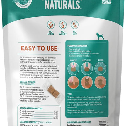Earthly Pill Buddy Naturals - Chicken Recipe Pill Hiding Treats for Dogs - Make A Perfect Pill Concealing Pocket Or Pouch for Any Size Medication - 90 Servings