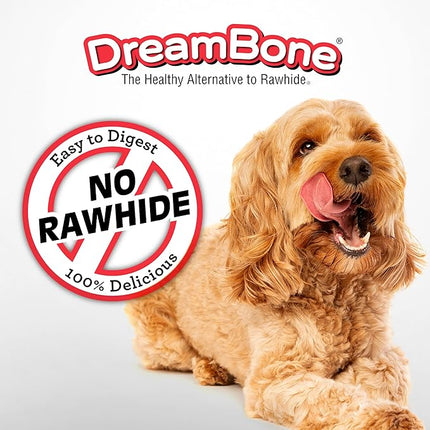 DreamBone Triple Flavor Twisties Chews for Dogs, 25 Count, Treat Your Dog to Rawhide-Free Chews Made with Real Chicken, Beef and Peanut Butter