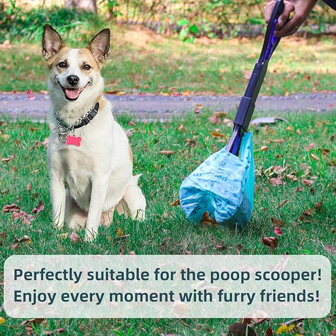 Poop Bags for Dog and Cat with Handle- 360 Counts, Uscented,Corn Starch Blend Extra Thick and Guaranteed Leak Proof Dog Poop Bags and kitty litter Disposal Bags