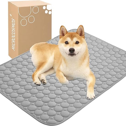 MICROCOSMOS Summer Cooling Mat & Sleeping Pad- Water Absorption Top, Materials Safe, Easy Carry, EZ Clean. Keep Cooling for Pets, Kids and Adults.(Drak Grey, 36" x24")