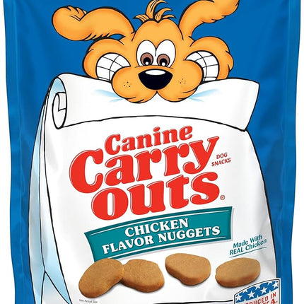 Canine Carry Outs Dog Treats, Chicken Flavor Nuggets, 22.5 Ounce (Pack of 4), Made with Real Chicken
