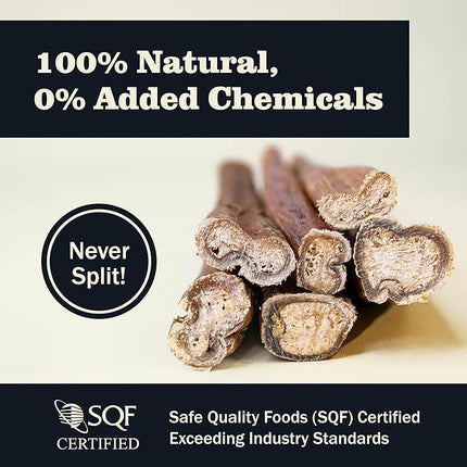 Redbarn Premium Bully Sticks for Dogs - 7 Inch, 6 Count - Long Lasting, Rawhide-Free, Slow Roasted, Low Odor & Highly Digestible, Single Ingredient Chews & All-Natural Dental Treats for Chewers