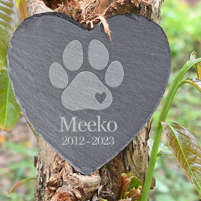 Pet Memorial Stones, Gifts, Loss of Sympathy Dog Gifts for Dog, Bereavement Grave Marker, in Memory - Style H, 6''x6''/15x15cm