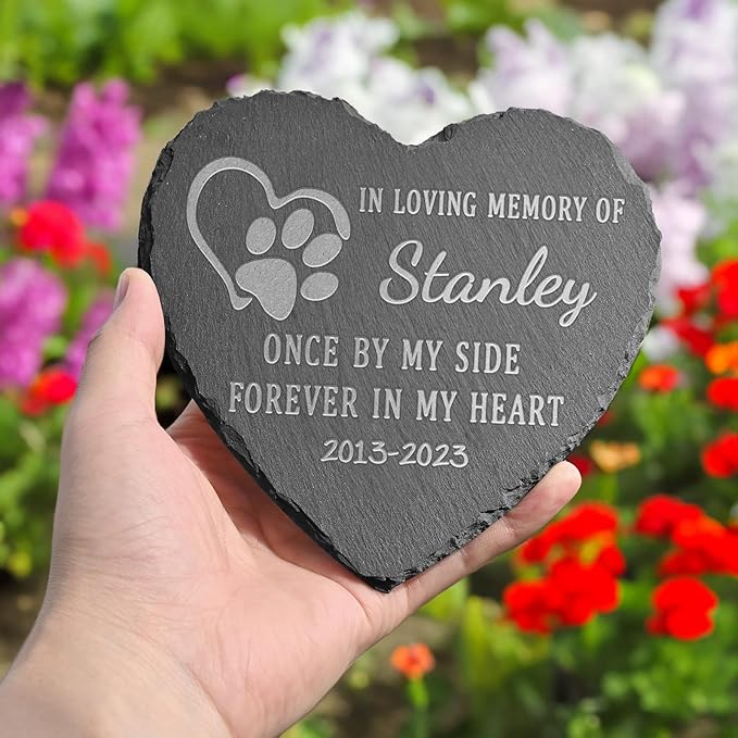Dog Memorial Gifts for Loss of Dog, Pet Stones Dogs, Gifts, Cat Stones, Sympathy Gift, Pet, 4''×4''/10×10cm