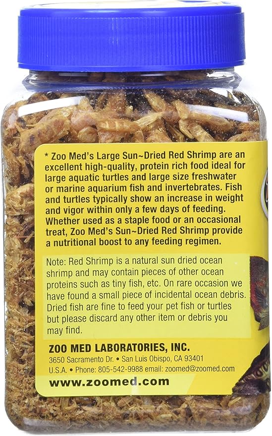 Zoo Med Sun Dried Large Red Shrimp, 2-1/2-Ounce