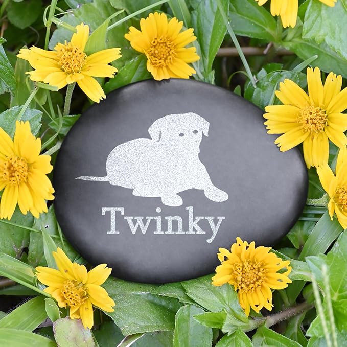 Personalized Pet Memorial Stone for Dog - in Memory of Dog Gifts - Pet Memorial Gifts - Loss of Dog Sympathy Gifts - Personalized Dog Memorial Gifts for Loss of Dog - Dog Grave Markers