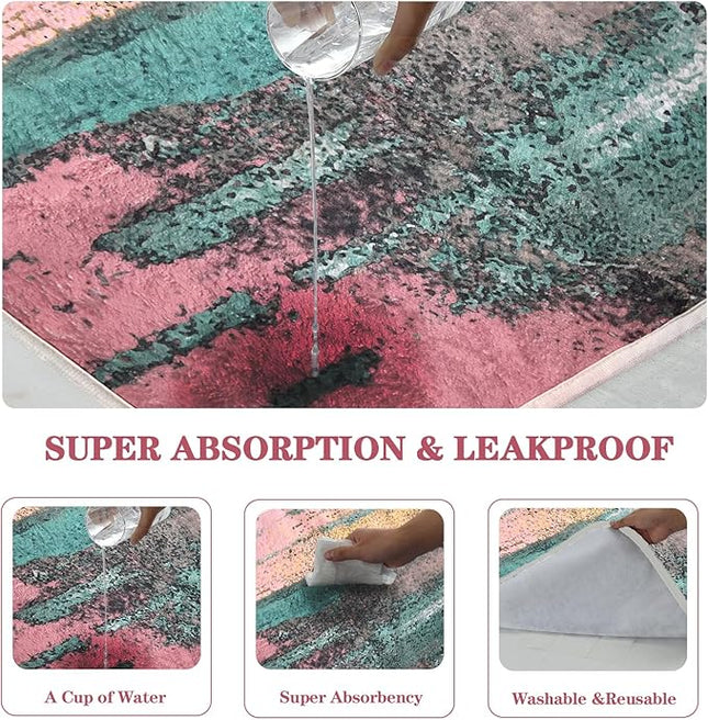 Qeils Washable Pee Pads for Dogs, 2 Pack Reusable Puppy Pads 18"x24" Super Absorbent Leakproof Dog Training Pads, Non-Slip Potty Pads for Crate, Floor, Couch, Whelping Pads Litter Mat Puppy Supplies