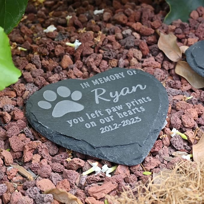 Pet Memorial Stones Personalized, Pet Memorial Gifts, Dog Memorial Gifts for Loss of Dog, Loss of Dog Sympathy Gift, Gifts for Loss of Cat, Gifts for Loss of Pet, 4''×4''/10×10cm