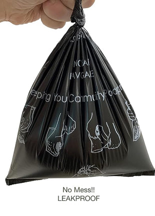 Case of 2000 Pet Waste Bags on Roll (10 Rolls of 200 bags per roll) Dog Waste Station Bags for HOA, Residential, commercial roll bag for Poop Station Dispensers