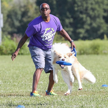 Hyperflite K-10 Jawz Blue Disc • for Dogs Over 16" • 8.75 Inch / 155 Grams • Puncture Resistant • Made in The USA