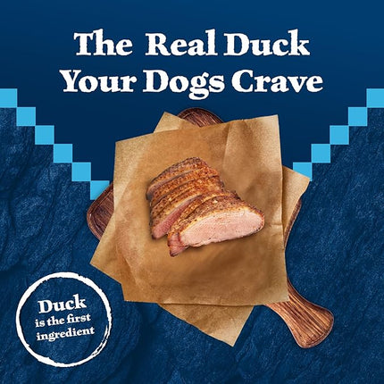 Blue Buffalo Wilderness Natural High-Protein Dry Food for Adult Dogs, WITH WHOLESOME GRAINS, Duck, 4.5-lb Bag