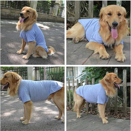 Lovelonglong Pet Clothing Dog Costumes Basic Blank T-Shirt Tee Shirts for Large Dogs Gray XXXXL
