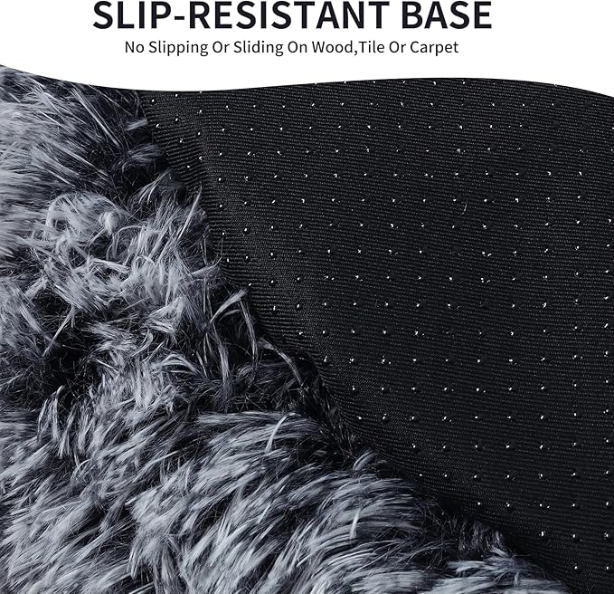 Dog Bed Round Hooded Plush Cat Cave Self Warming Pet Bed Donut Anti Anxiety Fluffy Pet Bed for Puppy and Kitty