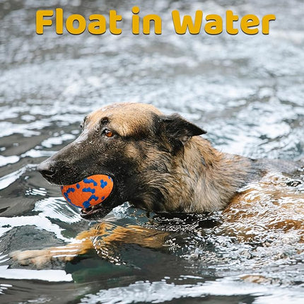 Dog Balls, Indestructible Dog Toy Ball for Aggressive Chewers, Durable High Elasticity Interactive Ball for Training Dog Catch and Fetch, Large Medium Small Dog and Puppies(Orange, 2.5in, 1pcs)