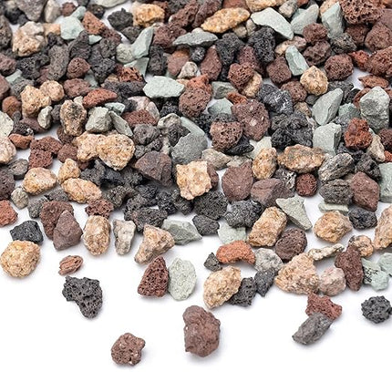 5lbs Mix Horticultural Lava Rocks for Plants, 1/5 Inch Potting Soil Amendment for Succulents, Cacti, Bonsai, Decorative Gravel Plant Drainage Volcanic for Terrarium, Top Dressing