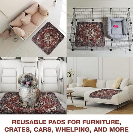 PUPIBOO Washable Pee Pads for Dogs and Cats - Super Absorbent Reusable Puppy Training Pads - 100% Waterproof, Leak-Proof & Non-Slip Whelping Pads for Pet Housebreaking