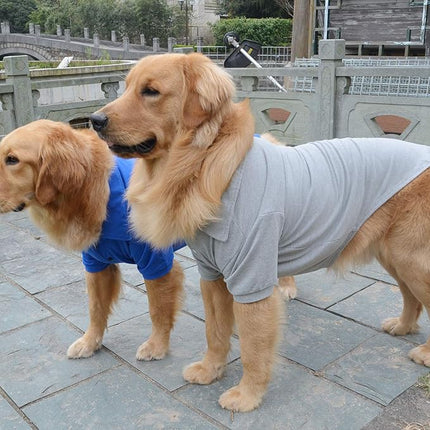 lovelonglong Basic Dog Polo Shirts Premium Cotton, Polo T-Shirts for Large Medium Small Dogs with a Two-Button Collar Blank Color Gray M