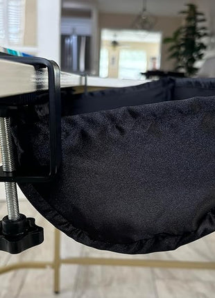 Cat Desk Bed - Hammock for Keeping Cat or Pet Off Desk - Save Space While Work or Gaming - Mount is Included (Black)