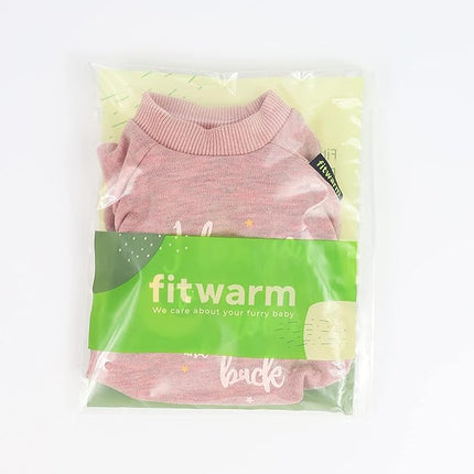 Fitwarm I Love You to The Moon and Back Dog Pajamas, Dog Clothes for Small Dogs Girl, Pet Onesie, Cat Outfit, Mid-Weight Velvet, Pink, XL