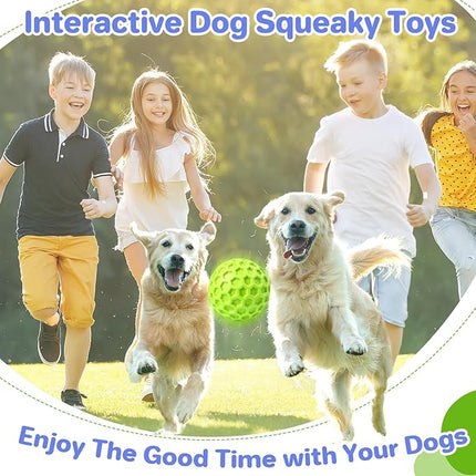 Interactive Squeaky Dog Balls, Dog Toys for Aggressive Chewers Large Breed for Relieving Anxiety, Dogs Chew Toys Balls for Aggressive Chewers, Outdoor Dog Toys Dog Water Toys