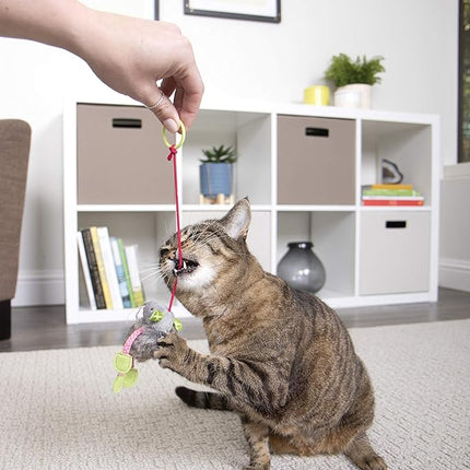 SmartyKat (3 Count) Bouncy Mouse Bungee Dangler Plush Cat Toys - Multi Color, 3 Count