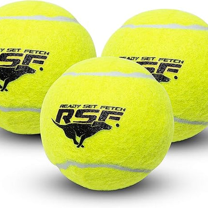 Franklin Pet Supply Co. Squeaky Dog Tennis Balls - Ready Set Fetch Dog Toy Tennis Balls with Squeaker - Perfect Pet Toy Fetch Ball for Small, Medium + Large Dogs - 3 Pack