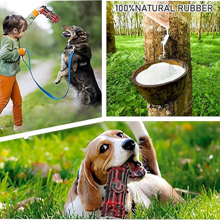 Indestructible Chew Toy for Aggressive Large Medium Breed Dogs - Squeaky, Interactive, Tough Durable Toothbrush for Dog Birthday