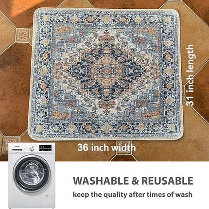 nunubaby Washable Pee Pads for Dogs, Stylish, Non-Slip and Leak-Proof Pee Pads. Reusable Potty Pads for Dogs for Crates and Floors.(Beige/Multi, 31" x36" )