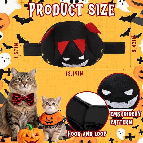 Cat Halloween Costumes Halloween Devil Horn Hat for Dogs Cats Adjustable Cute Black Demon Cap Festival Pet Head Dress Up Accessories for Halloween Puppy Kitten Cosplay Costume Gifts